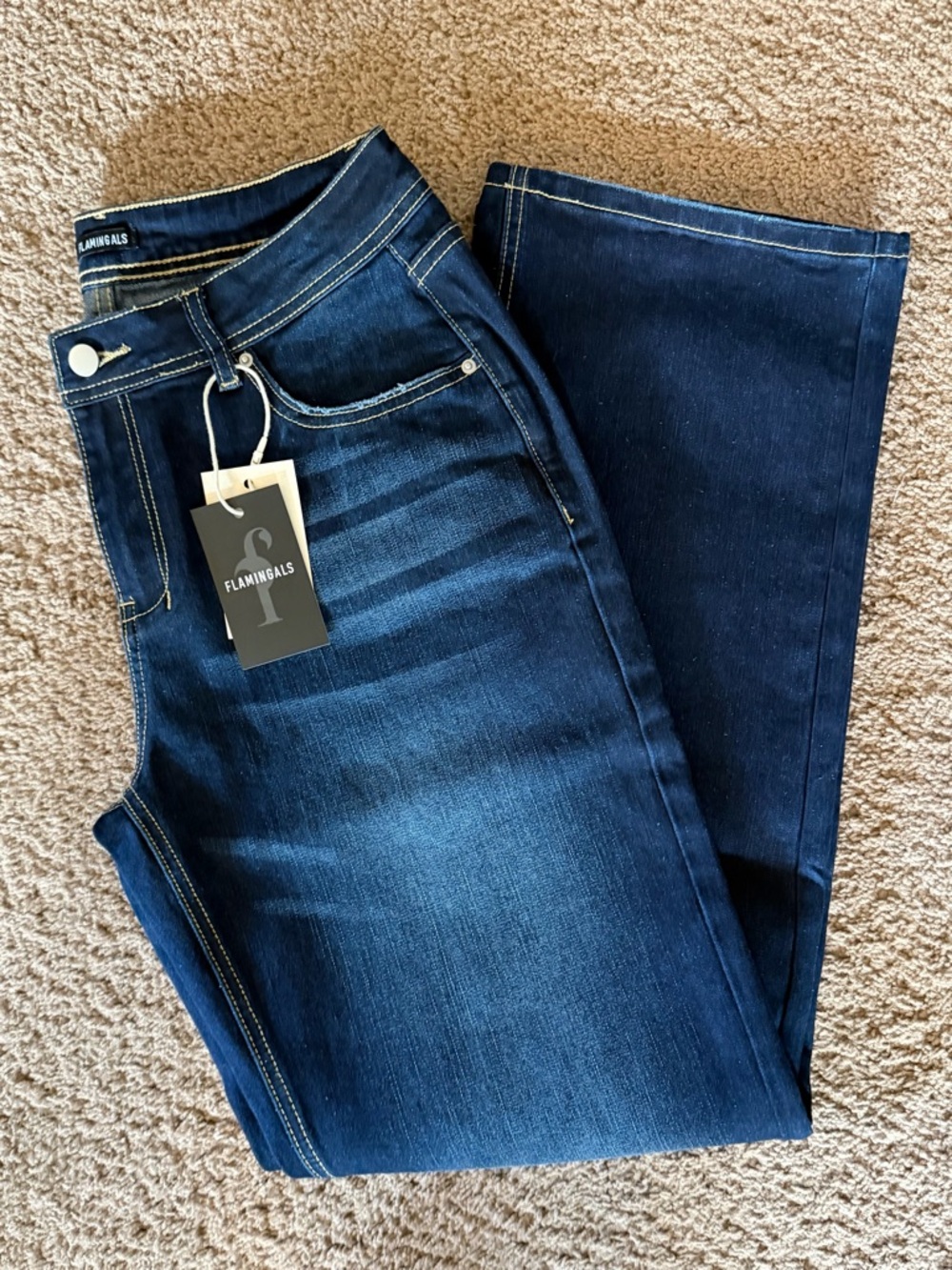 NWT Flamingals Dark Blue Women’s Jeans Size M